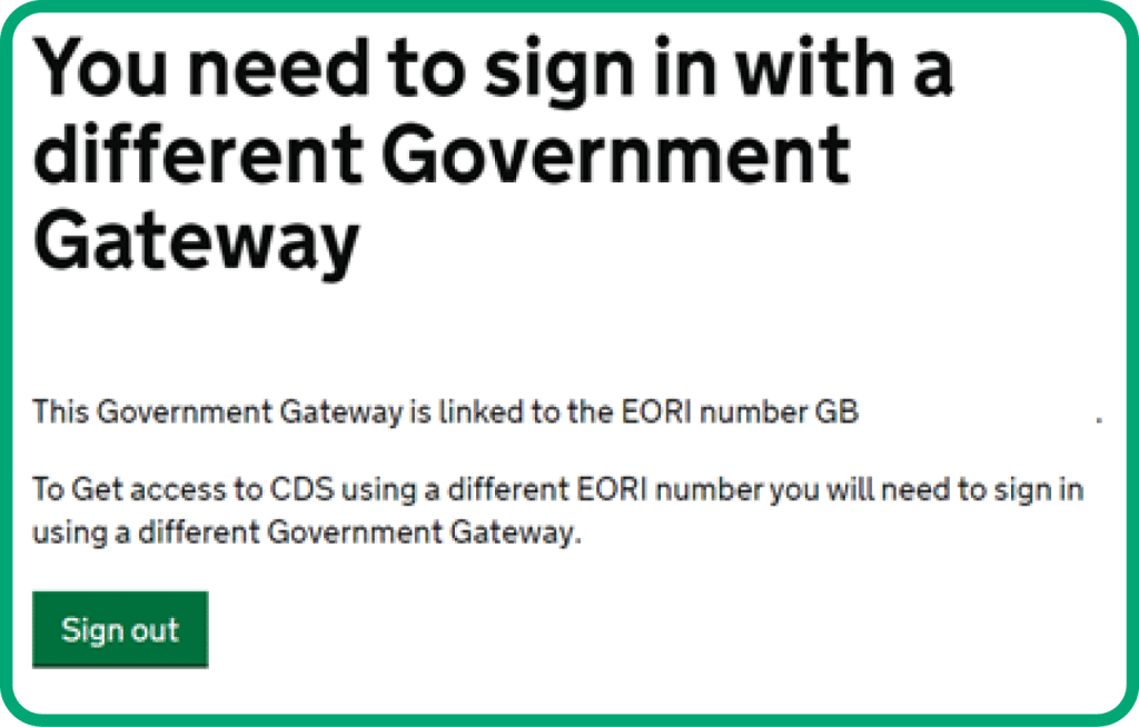 you need to sign in with government gateaway