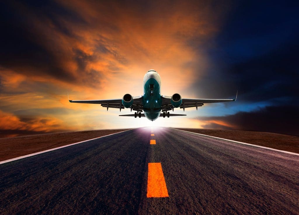 airplane taking flight