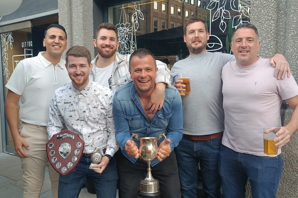 Above: The victorious Hull team, with their trophy and medals!