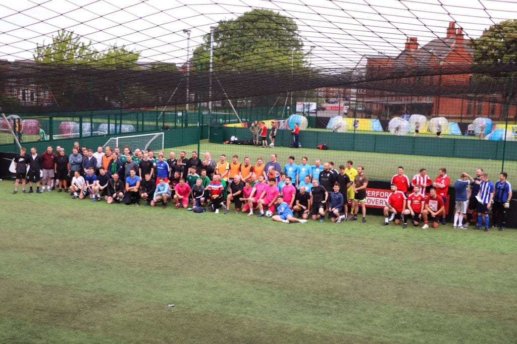 Above: Good Logistics and Denholm players at Powerleague